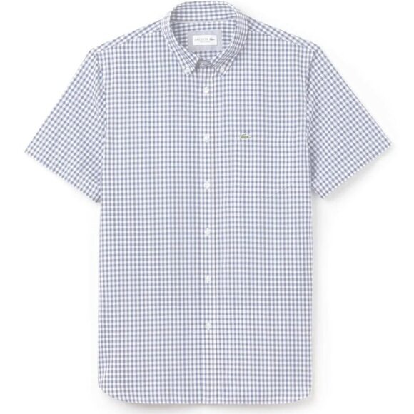 MEN´S SLIM FIT GINGHAM POPLIN SHIRT - Picture 1 of 5